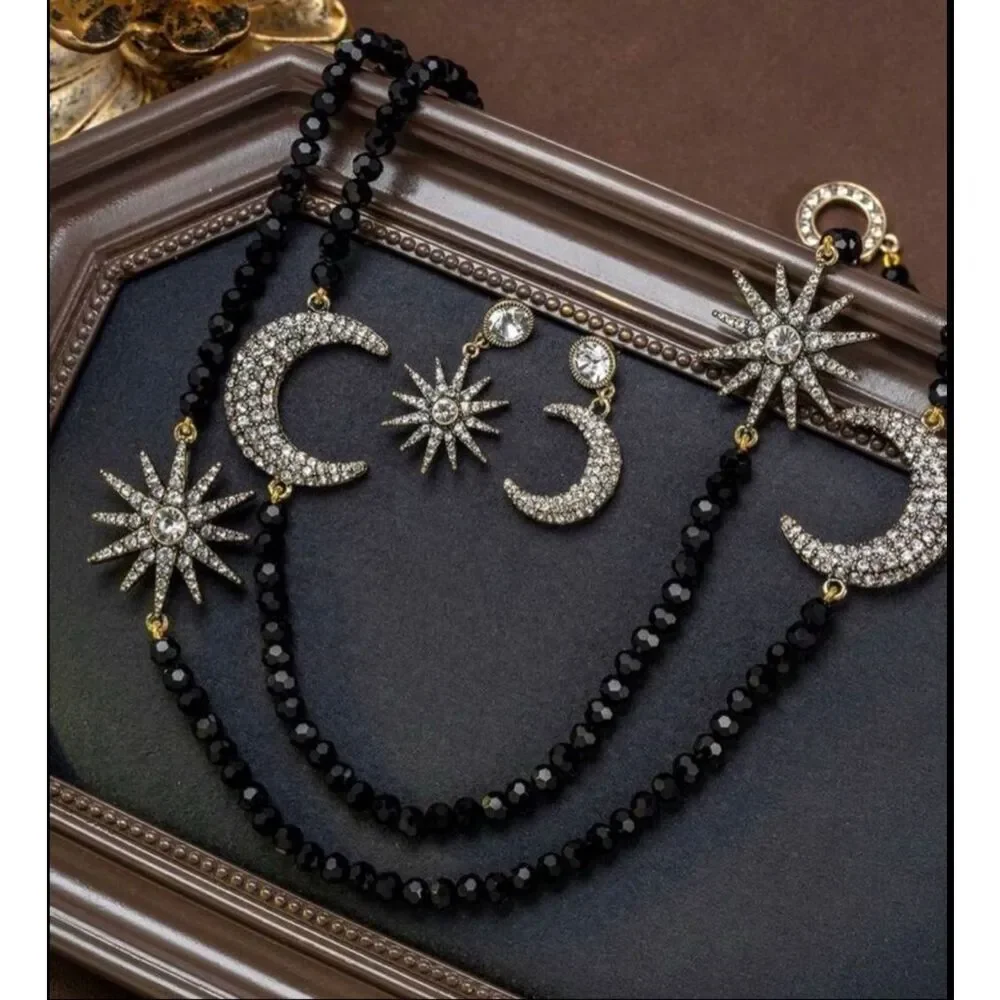 Beautiful Moon and Stars Earrings